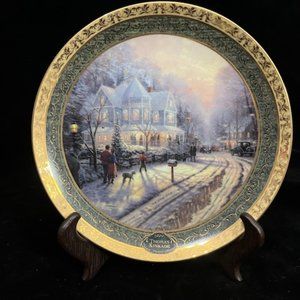 Thomas Kinkade Annual Collector Plate With Stand (1999)